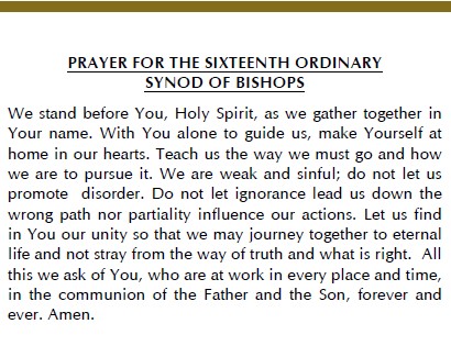 Prayer for the 16th Ordinary Synod of Bishops