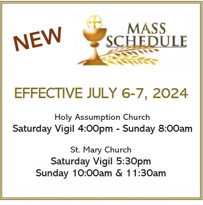New Mass Schedule